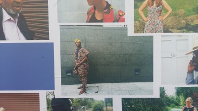 Adeyinka Akinwande models for  the bush theatre photo exhibition of a new drama 